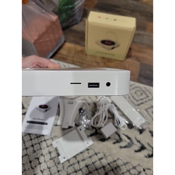 Wall Mountable CD PLAYER Music & FM Radio Bluetooth USB Remote White NEW Listbin - Picture 9 of 14